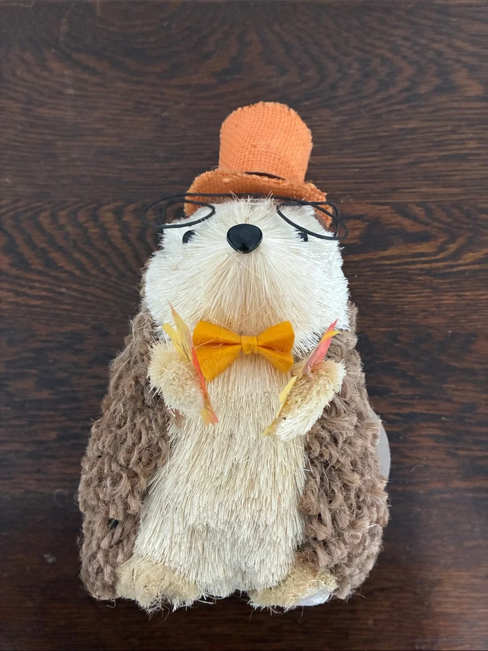 NWT- Fall Harvest- Faux Fur & Sisal Decorative Hedgehog 🦔